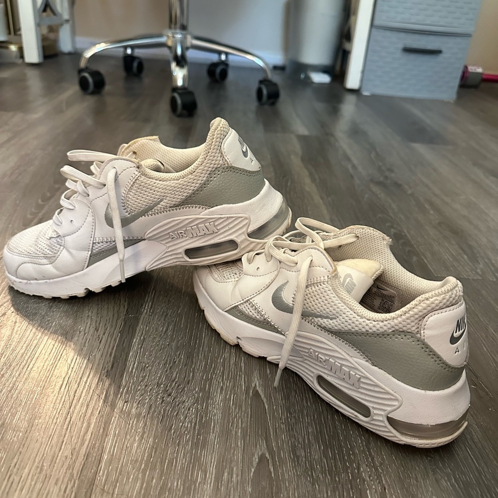 Nike Air Max White and Gray Sneakers
